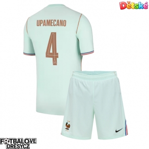 Francie Dayot Upamecano #4 Dětské Venkovní dres komplet MS 2026 Krátký Rukáv (+ trenýrky)